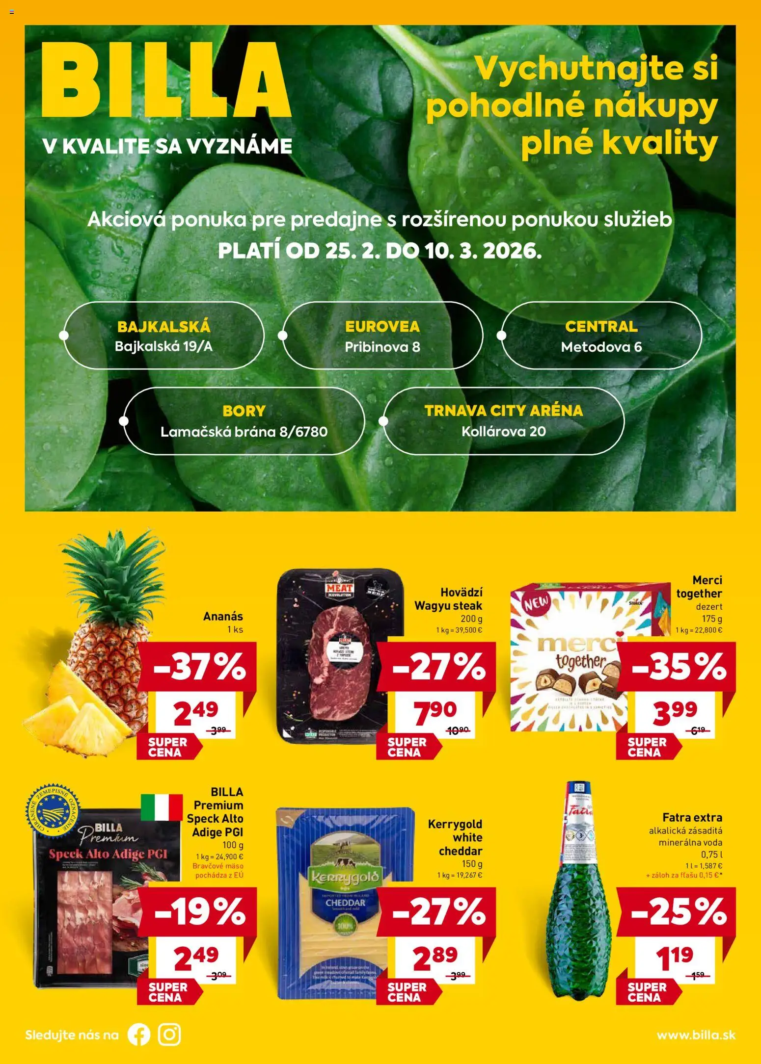 Náhľad Billa letáku platného od 25.02.2026