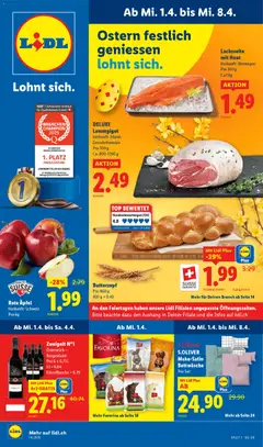 Vorschau des Merkblatts Lidl aktionen vom Shop Lidl gültig von 01.04.2026 bis 08.04.2026