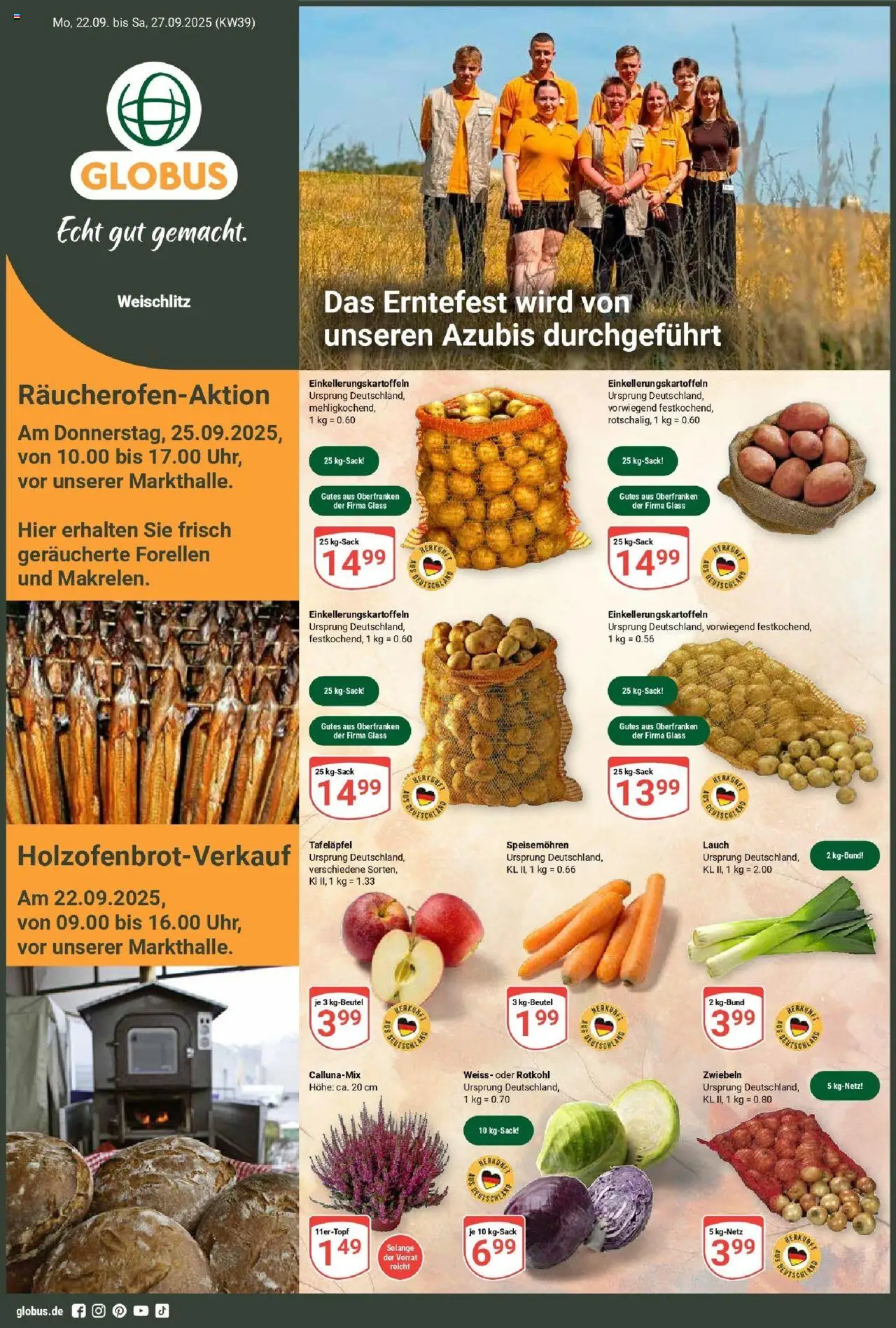 Globus Prospekt ab Montag 21.09.2025 > Prospekt Weischlitz	