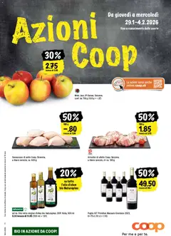 Vorschau des Merkblatts Una settimana di azioni vom Shop Coop gültig von 29.01.2026 bis 04.02.2026