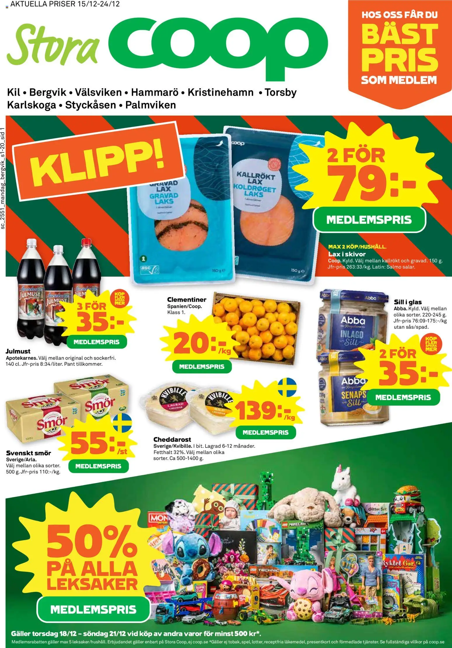 Förhandsgranska reklamblad Aktuella reklamblad Stora Coop från butik Stora Coop gäller från 15/12/2025