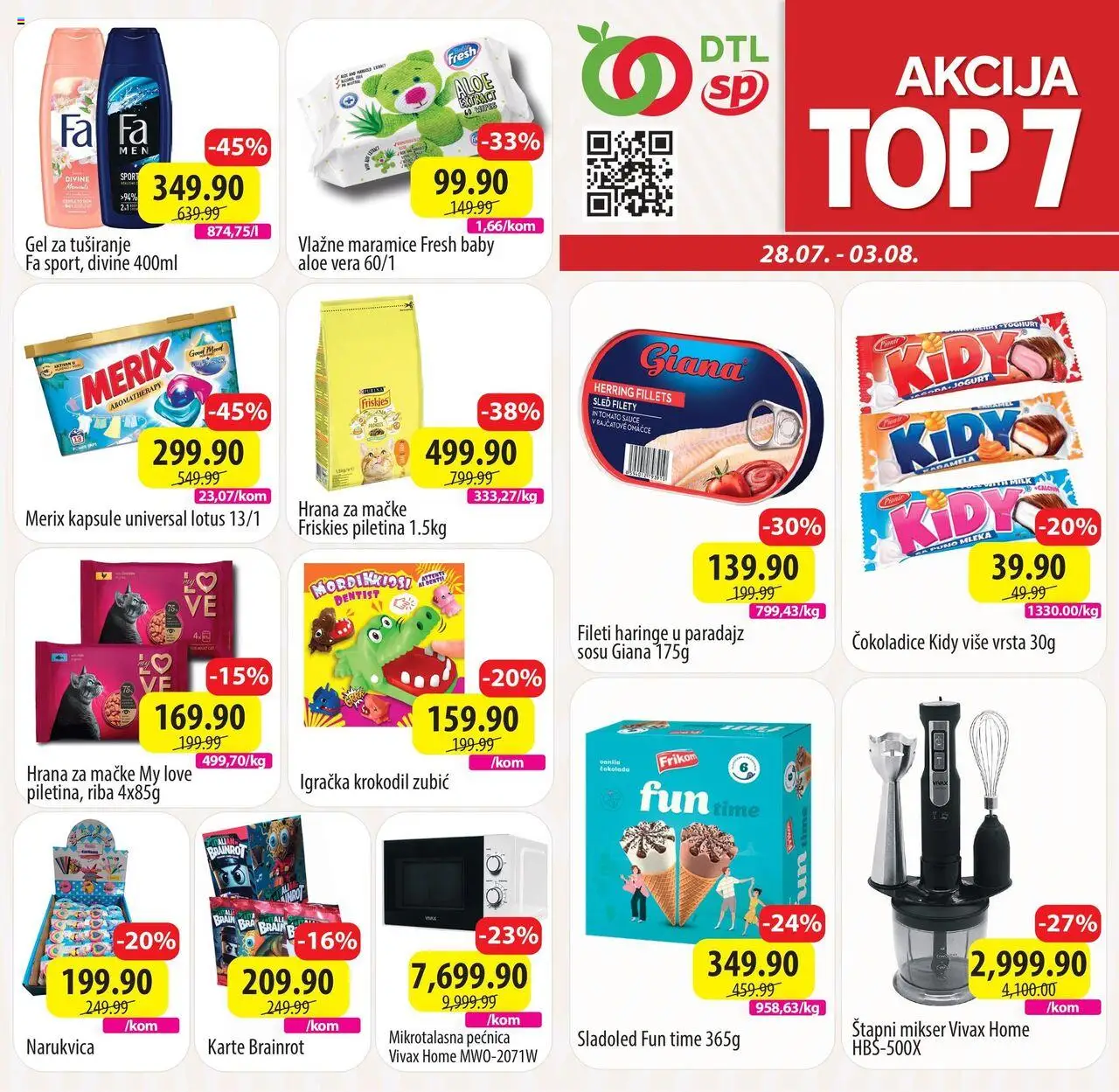 Senta Promet katalog važi od 28.07.2025 - stranica 1 - Mikser, Kapsule, Sladoled, Hrana za mačke, Štapni mikser, Pećnica, Mikrotalasna pećnica, Paradajz