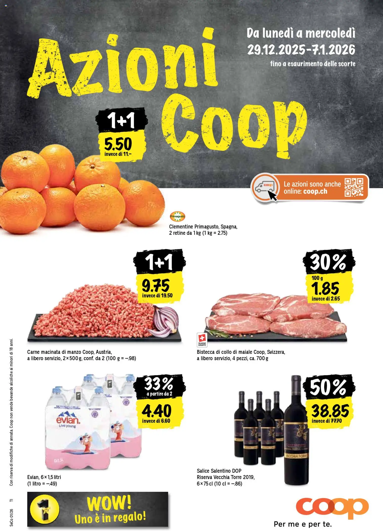 Vorschau des Merkblatts Una settimana di azioni vom Shop Coop gültig von 29.12.2025 bis 07.01.2026