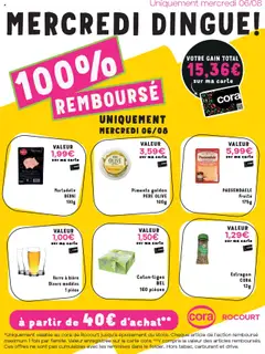 Prévisualisation de Les offres 100% remboursés chez cora Rocourt du magasin Cora formulaire valide 06/08/2025