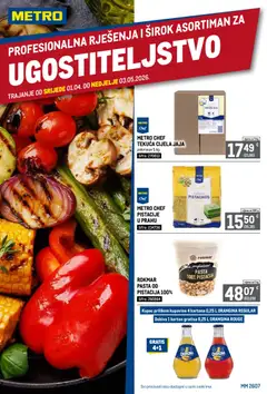 Pregled letka Metro - Profesionalna rješenja za ugostiteljstvo trgovine Metro vrijedi od 01.04.2026