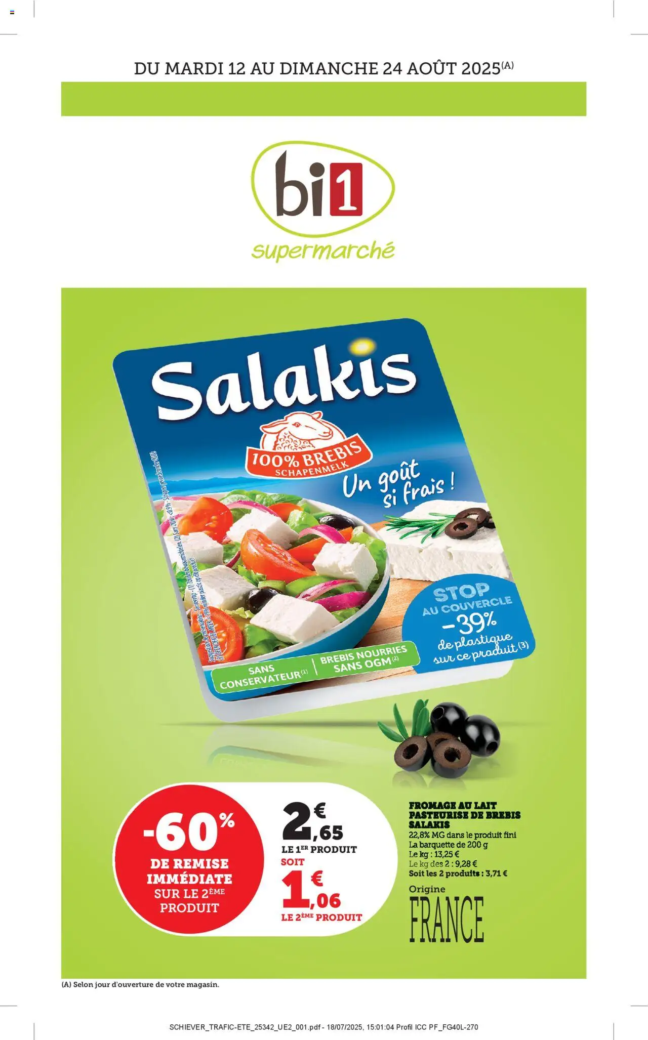Brochure de la boutique bi1 valable du 12/08/2025 - Page numéro 1
