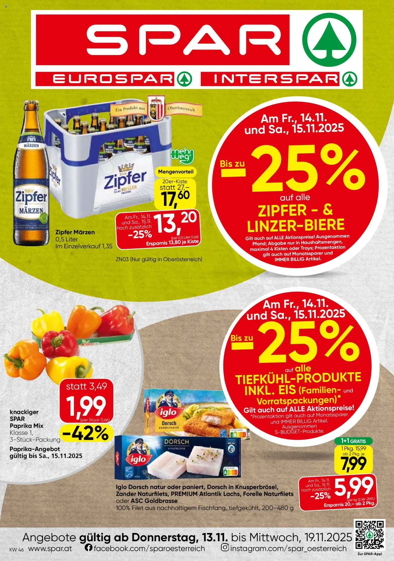 Vorschau der Angebote: Spar Oberösterreich gültig ab 13.11.2025 - Eis