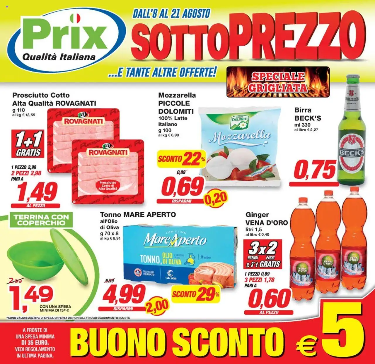 Volantino Prix valido da 08/08/2025 numero di pagina 1