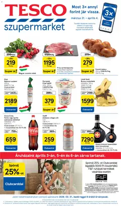 Tesco - Tesco Szupermarket akciós újság megtekintése, amely érvényes 2026.03.31.-től