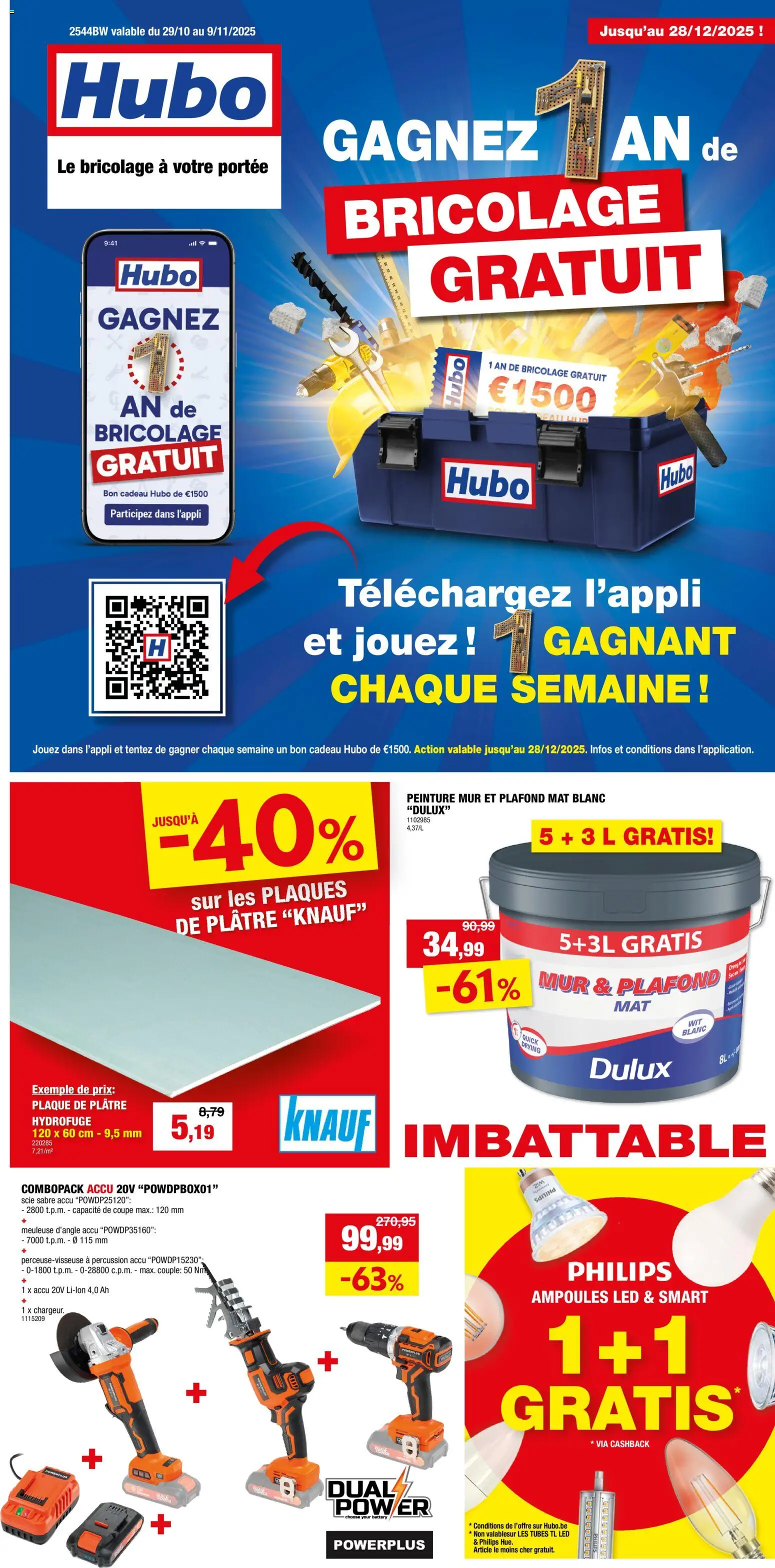 Voorbeeld van Publicité van winkel Hubo geldig vanaf 29/12/2024