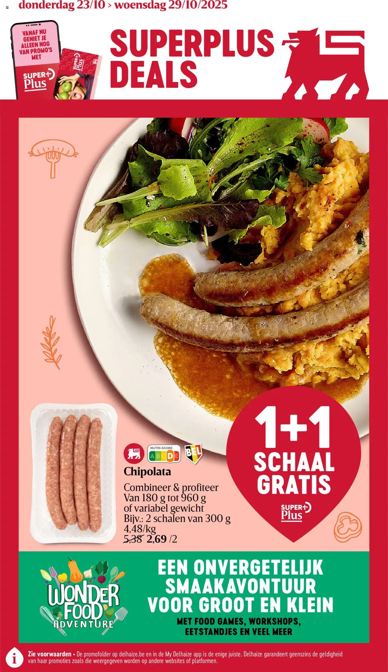Delhaize shop Folder week 43 geldig vanaf 23/10/2025 - Paginanummer 1