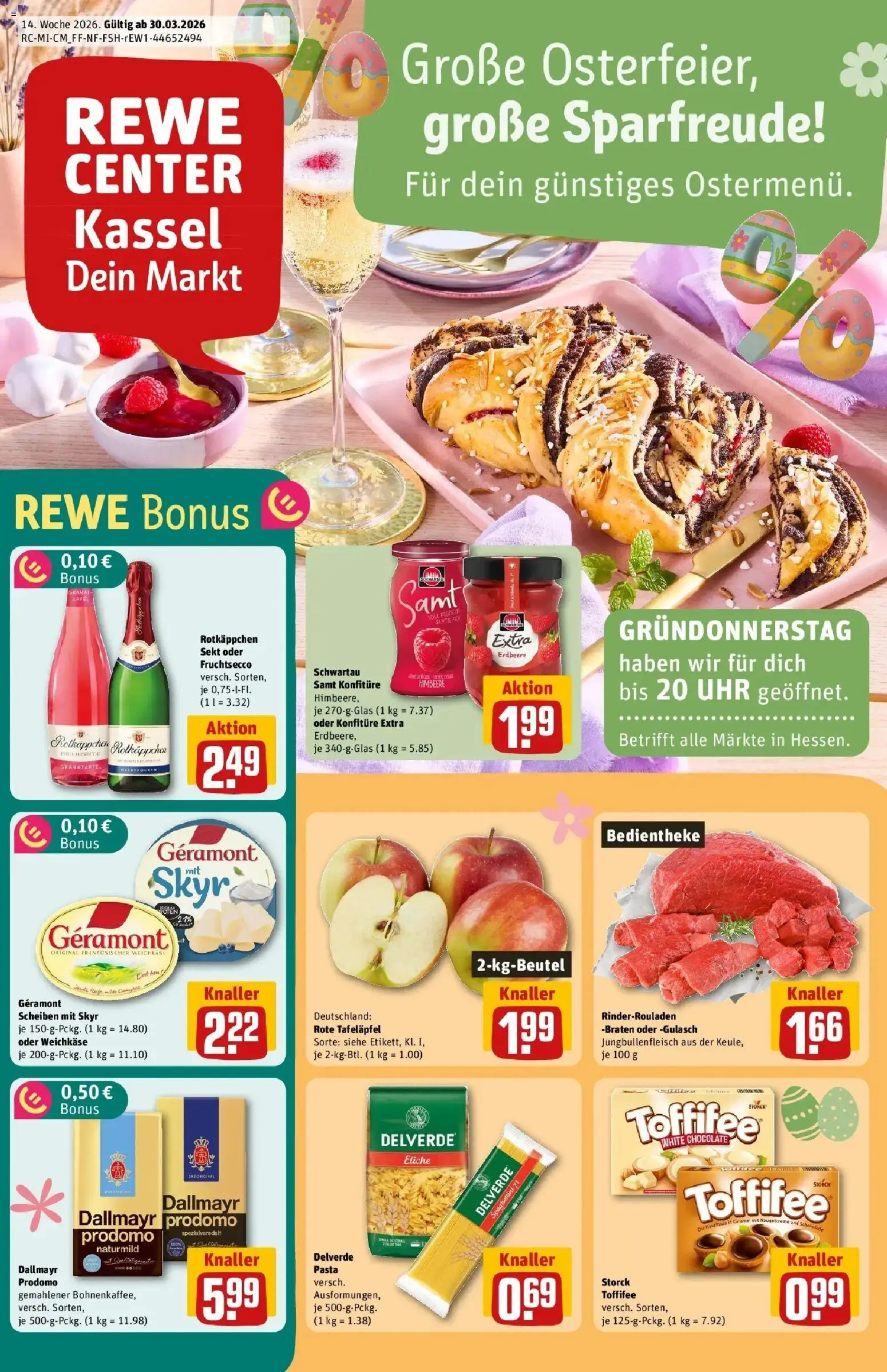 Vorschau von dem Prospekt des Geschäftes Rewe, gültig ab dem 30.03.2026