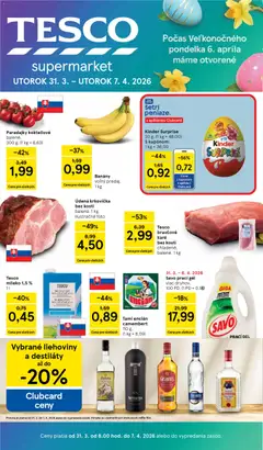 Náhľad Tesco letáku platného od 31.03.2026