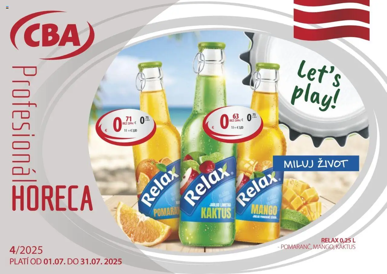 KARMEN CBA Profesionál Horeca (01.07. - 31.07.2025) - Akčná ponuka