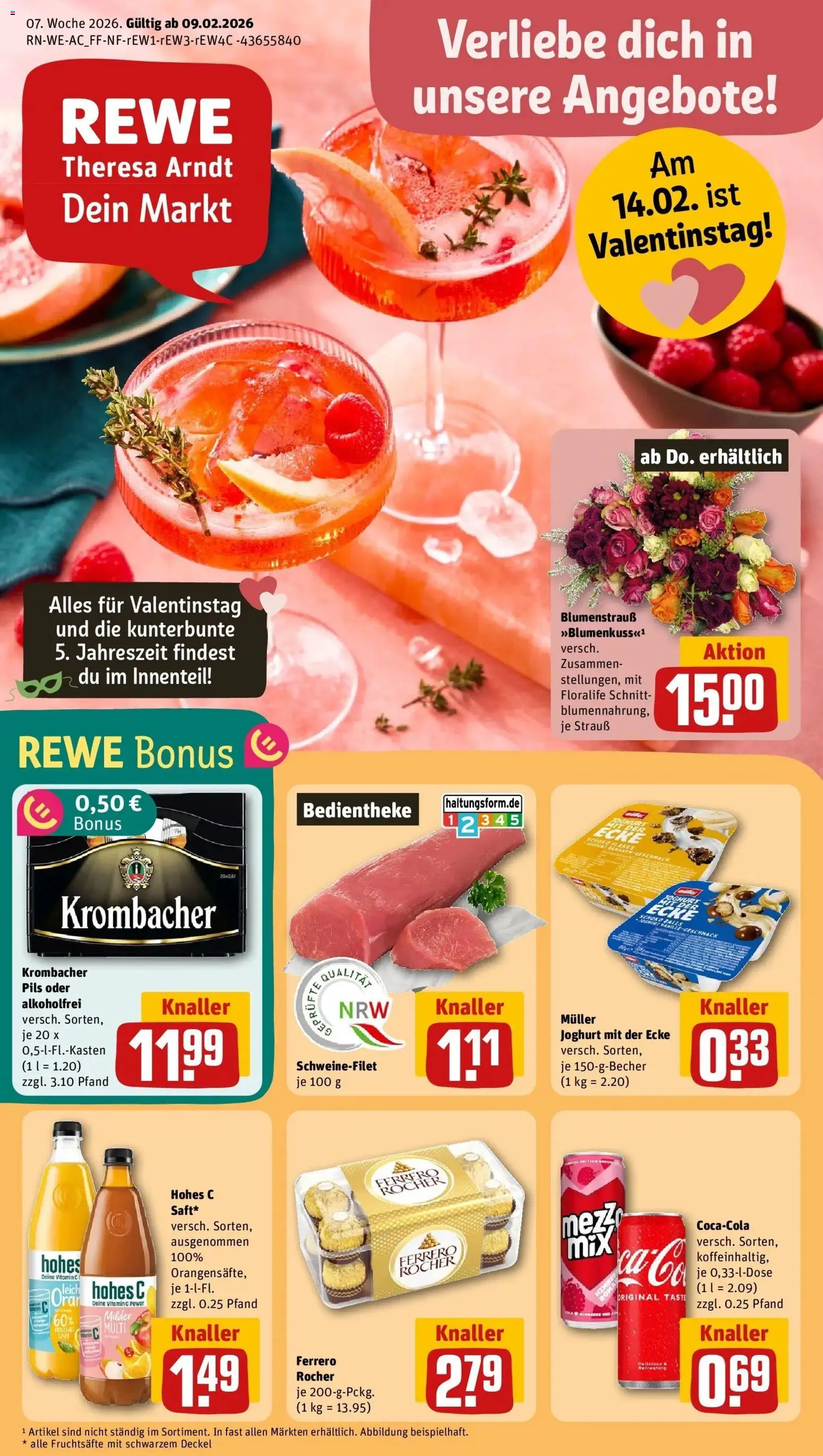 Vorschau von dem Prospekt des Geschäftes Rewe, gültig ab dem 09.02.2026