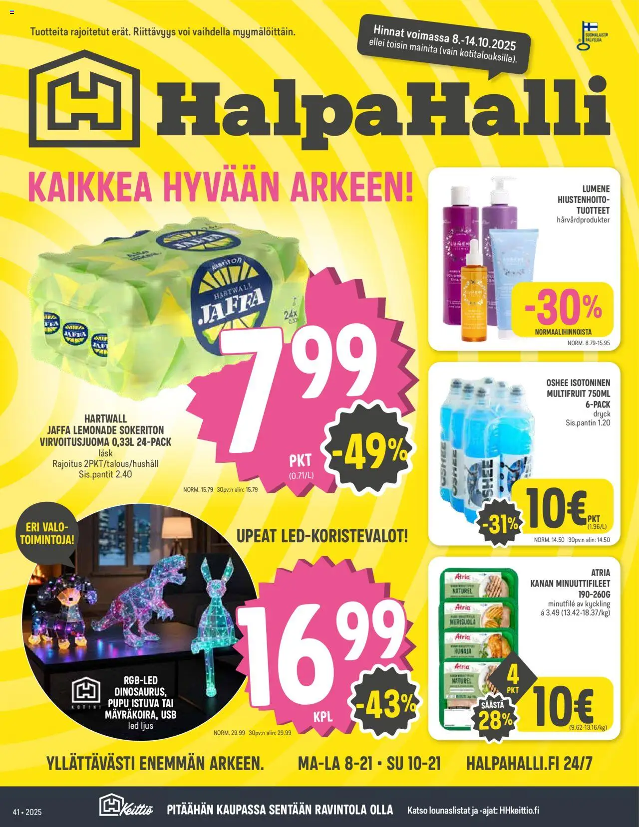 Halpa Halli-kaupan Tarjoukset voimassa 08/10/2025 - Sivulla 1