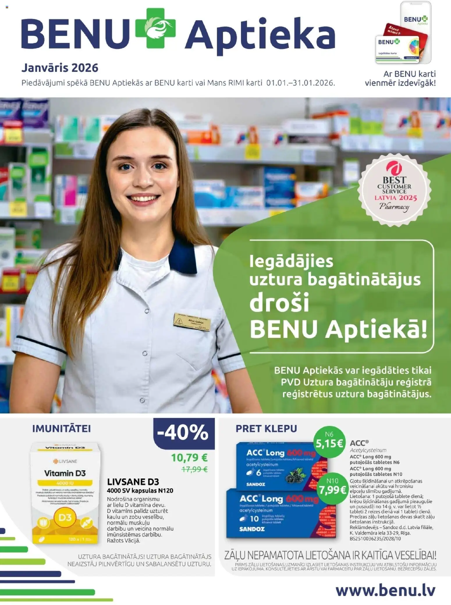 Skatīt BENU akciju bukletu, derīgs no 2026.01.01