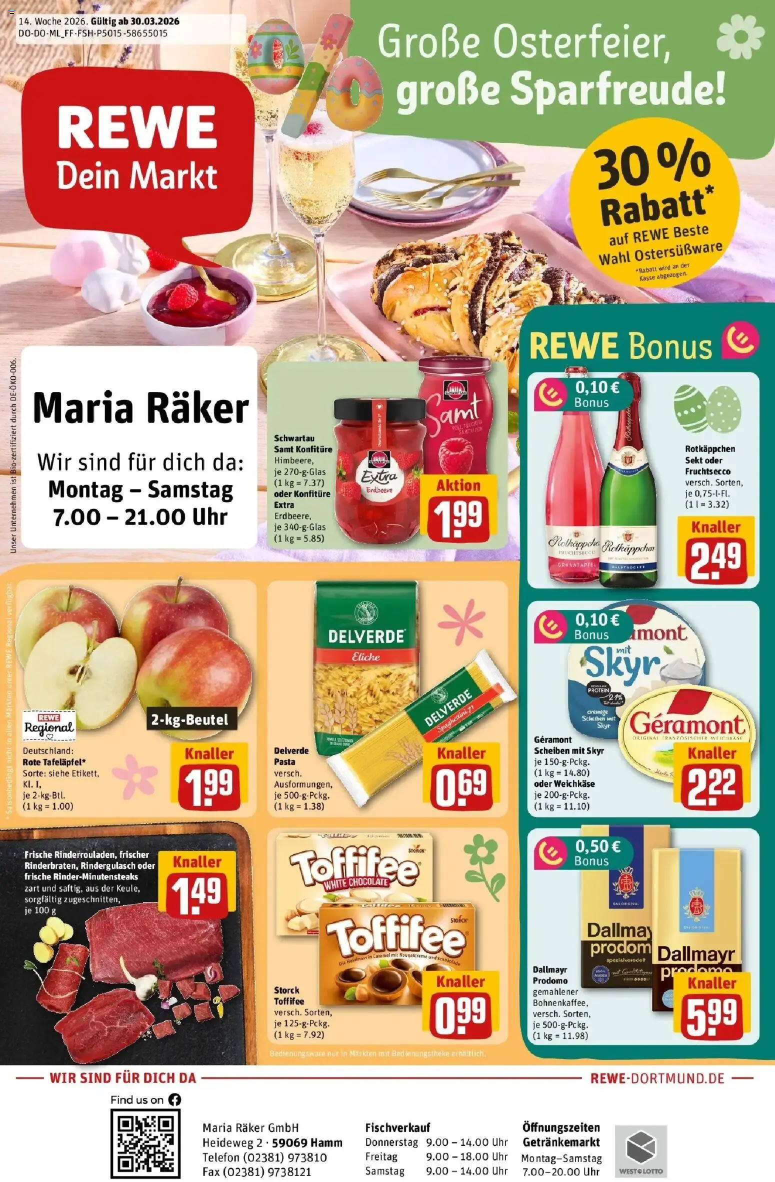 Vorschau von dem Prospekt des Geschäftes Rewe, gültig ab dem 30.03.2026