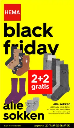 Voorbeeld van Black Friday van winkel Hema geldig vanaf 24/11/2025
