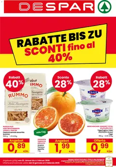Anteprima dell'opuscolo Volantino Bolzano dal negozio Despar valido da 22/01/2026