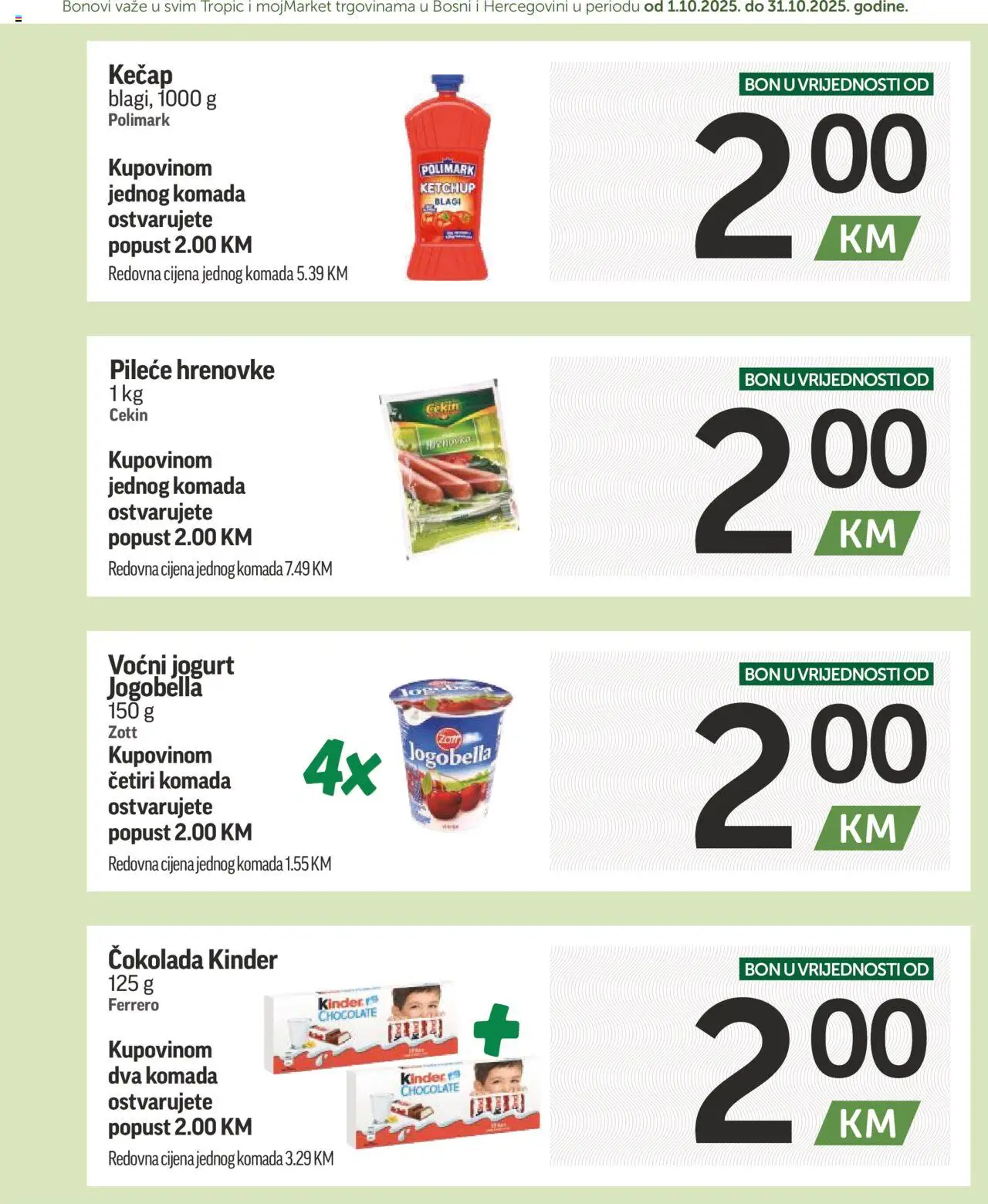 Pregled letka Katalog Super Bonbonjera trgovine Tropic vrijedi od 2025.10.01