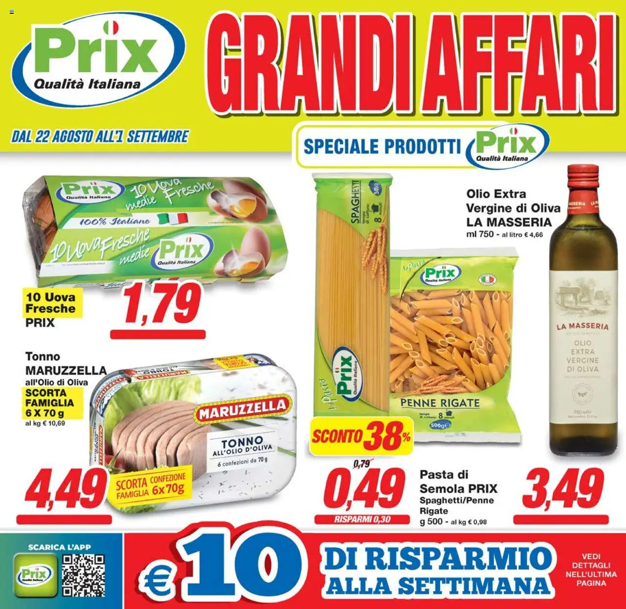 Volantino Prix valido da 22/08/2025 numero di pagina 1