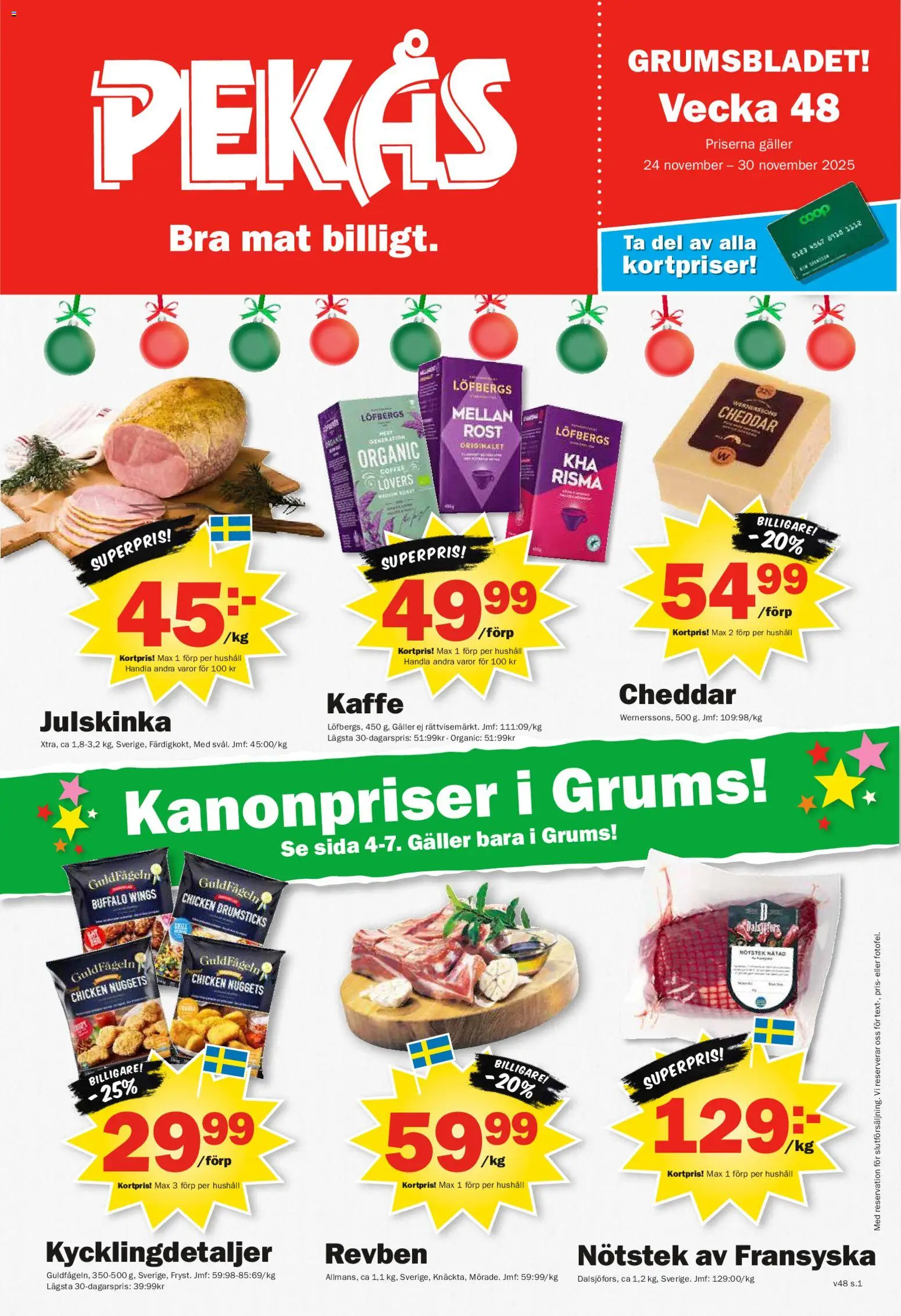 Förhandsgranska reklamblad Aktuella reklamblad Pekås - grums edition från butik Pekås gäller från 24/11/2025