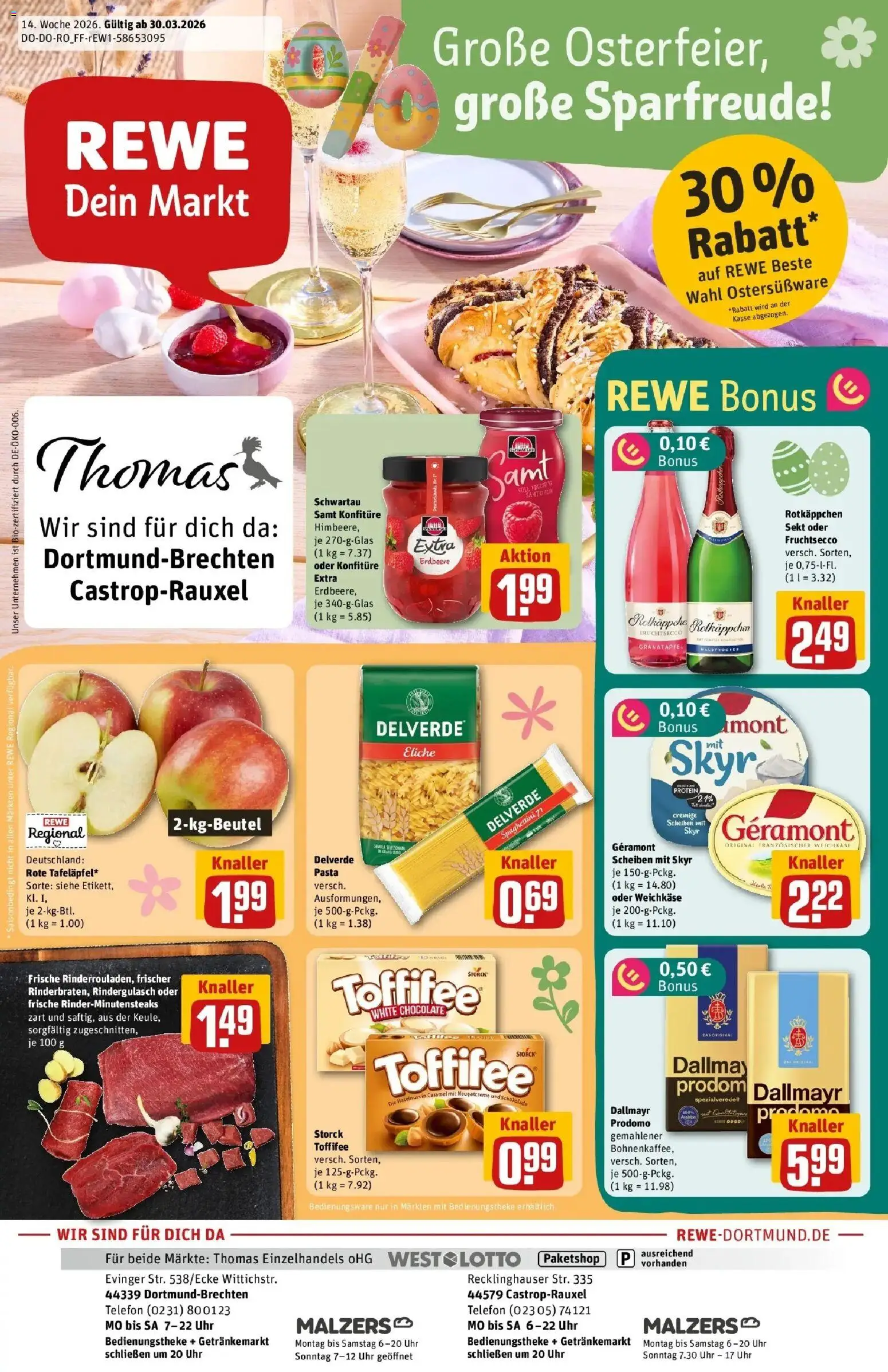 Vorschau von dem Prospekt des Geschäftes Rewe, gültig ab dem 30.03.2026