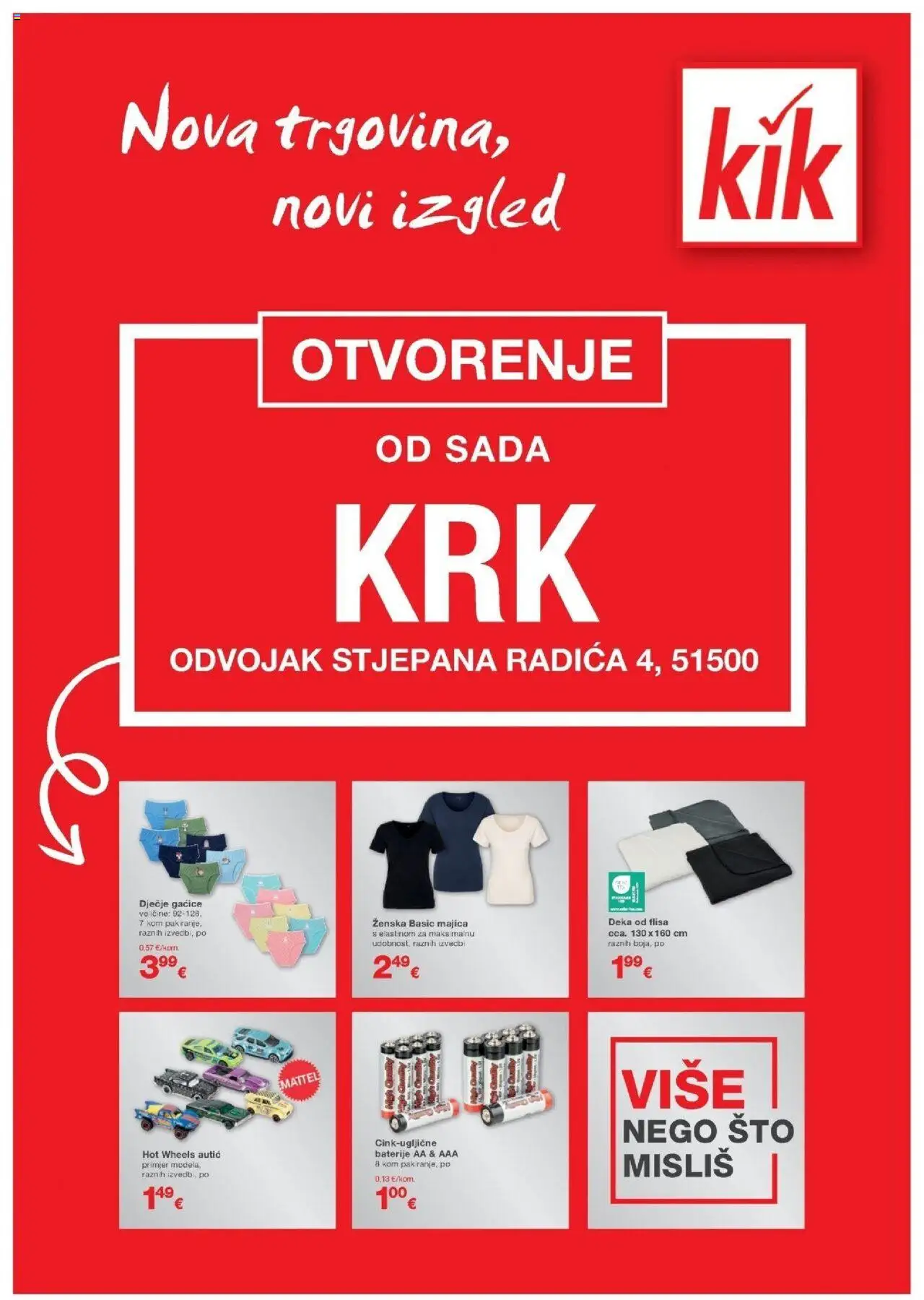 Kik aktualni KiK katalog do 29.06.2025 vrijedi od 25.06.2025 - tjedna akcija broj stranice 1 - Majica, Gaćice, Baterije, Deka