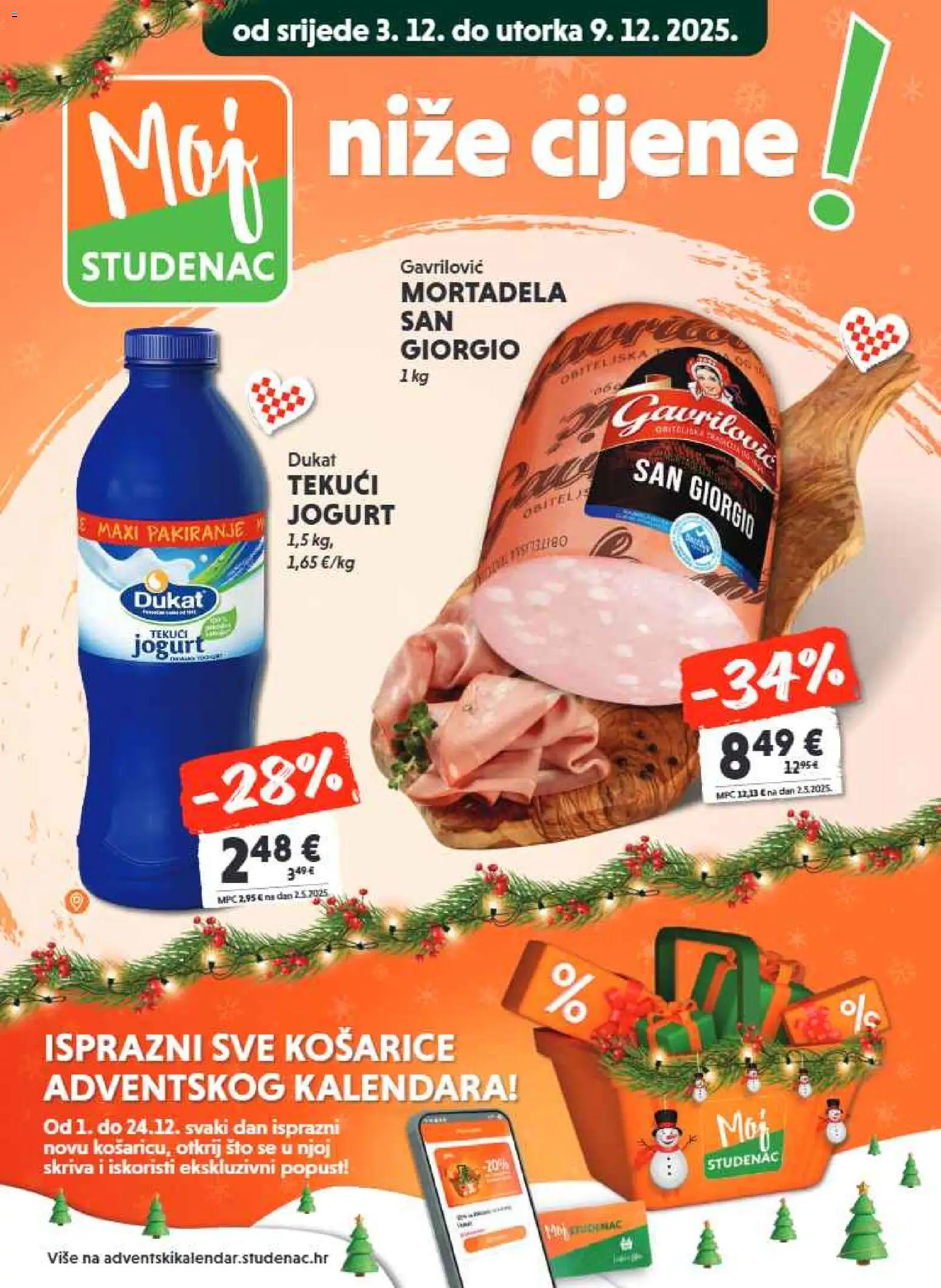 Pregled letka Moj Studenac trgovine Studenac vrijedi od 03.12.2025