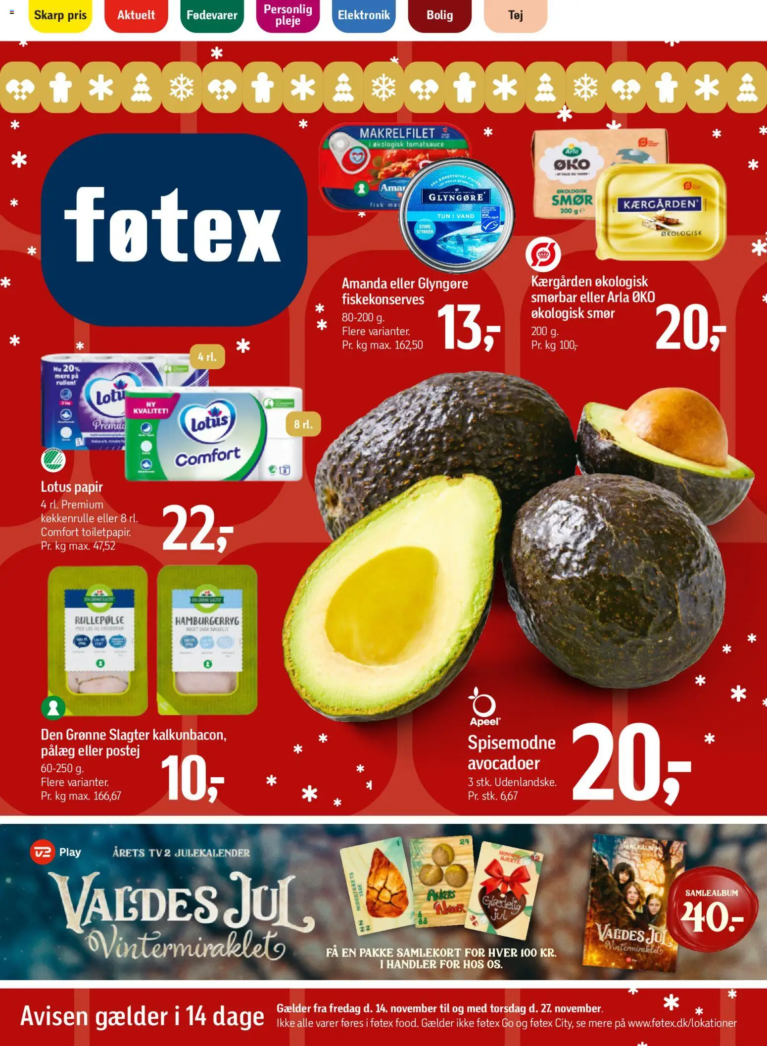 Eksempel på tilbudsavis Tilbudsavis fra butik Føtex gyldig fra 14/11/2025