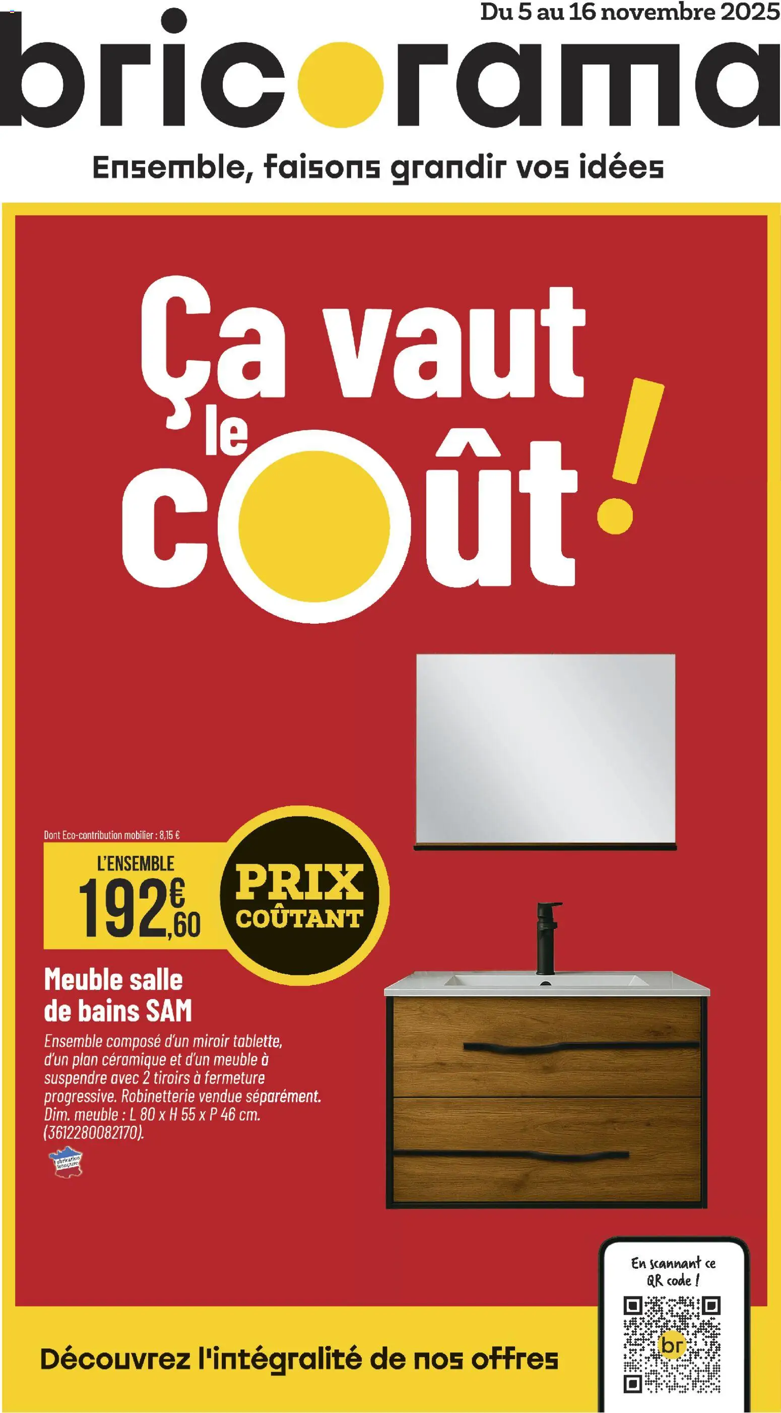 Prévisualisation de Catalogue du magasin Bricorama formulaire valide 05/11/2025 - Miroir, Meuble, Tiroirs