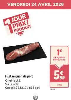 Prévisualisation de Promocash PROMO filet mignon du magasin Promocash formulaire valide 24/04/2026