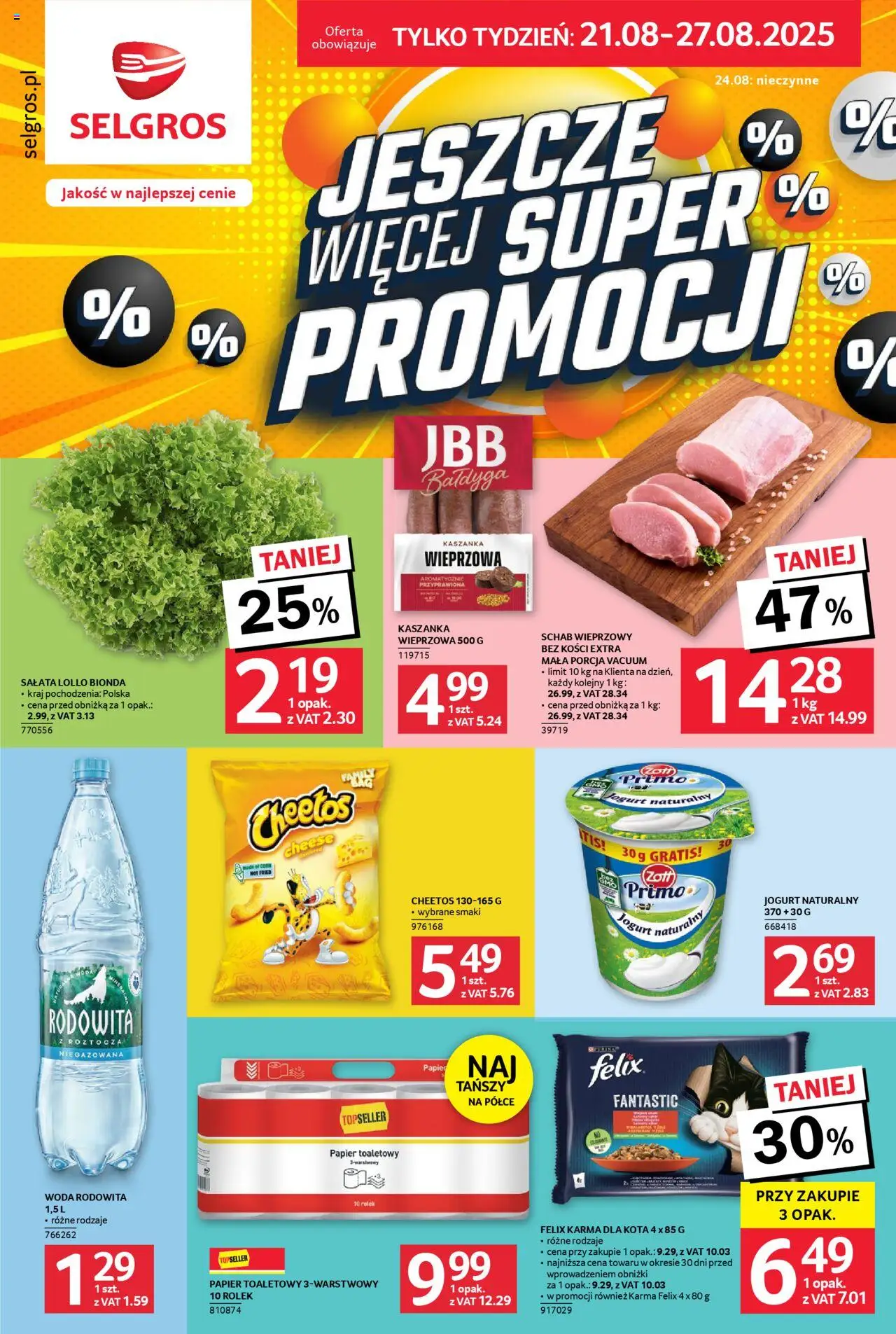 Selgros cash&carry Jeszcze więcej super promocji od 21.08.2025 - Nowa Gazetka - Numer strony 1