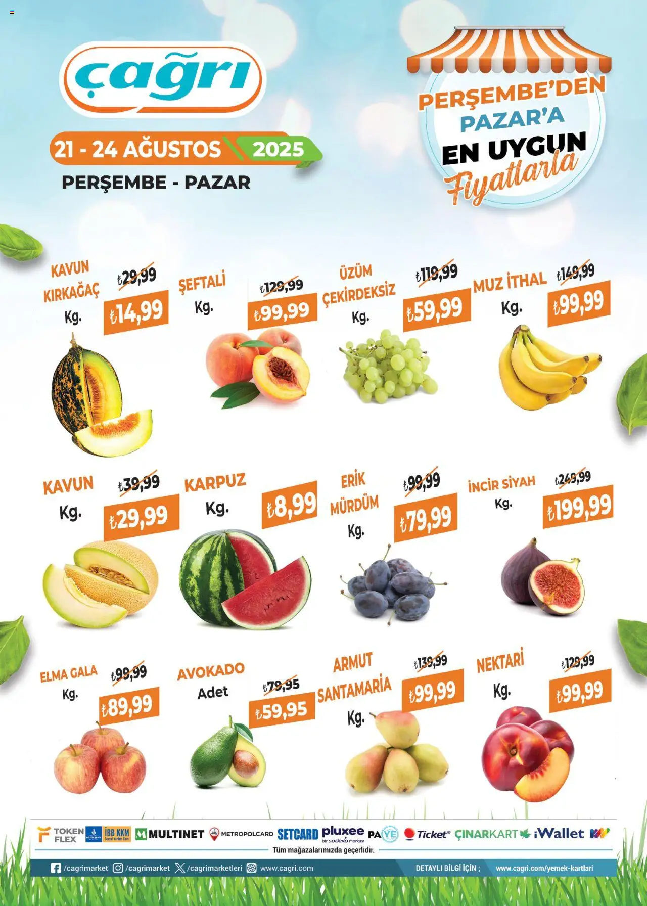Çağrı Market Manav Katalog (21 Ağustos 2025) - Indirim, Broşür - Sayfa numarası 1