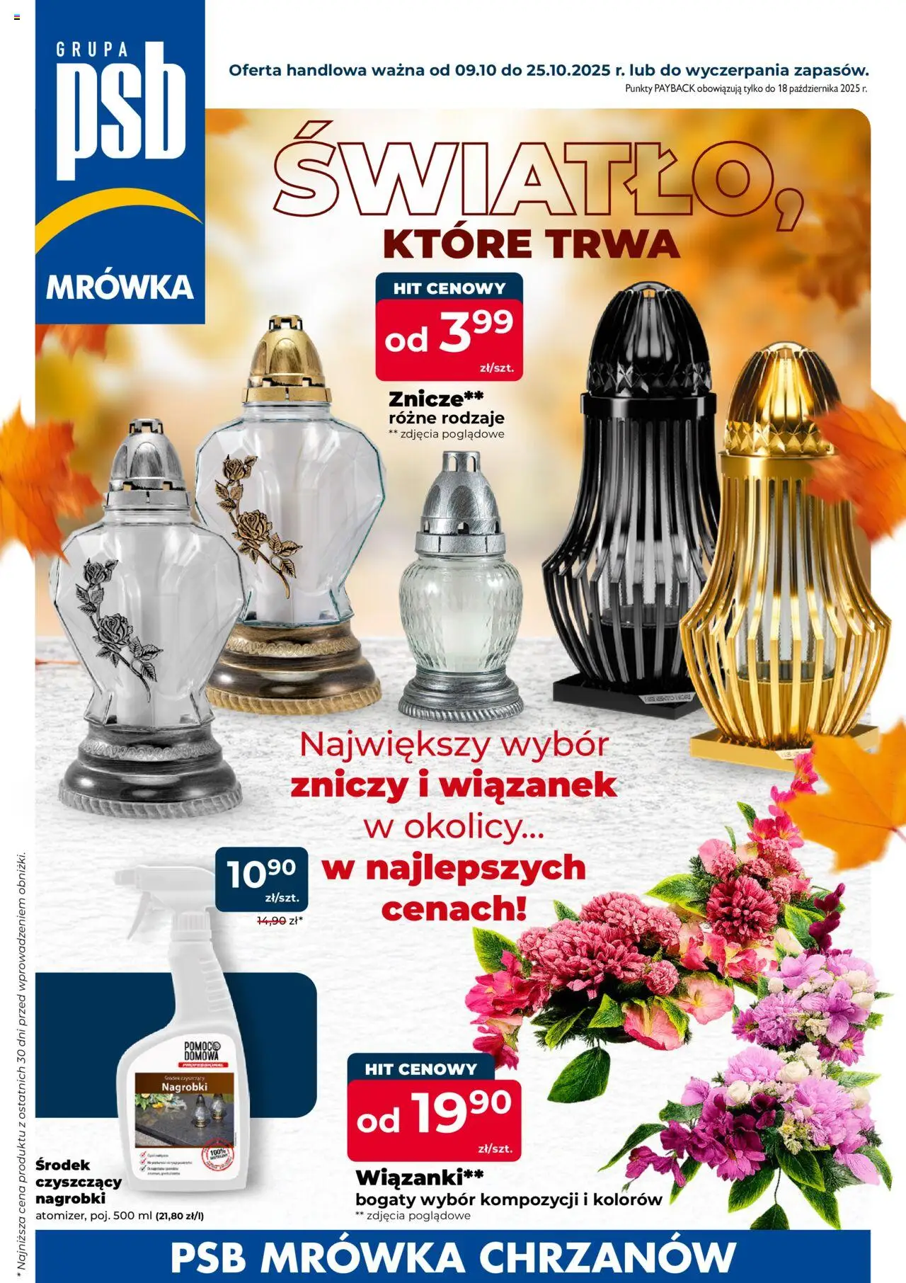 MRÓWKA Gazetka 09.10.2025 - 25.10.2025 - Gazetka promocyjna - Numer strony 1 - Znicze