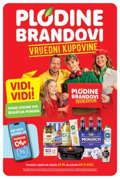 Pregled letka Brandovi trgovine Plodine vrijedi od 22.10.2025