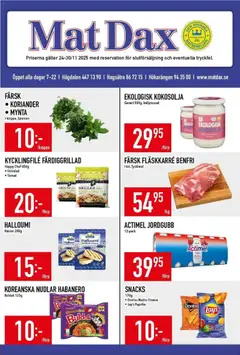 Förhandsgranska reklamblad Aktuella reklamblad Matdax från butik Matdax gäller från 24/11/2025
