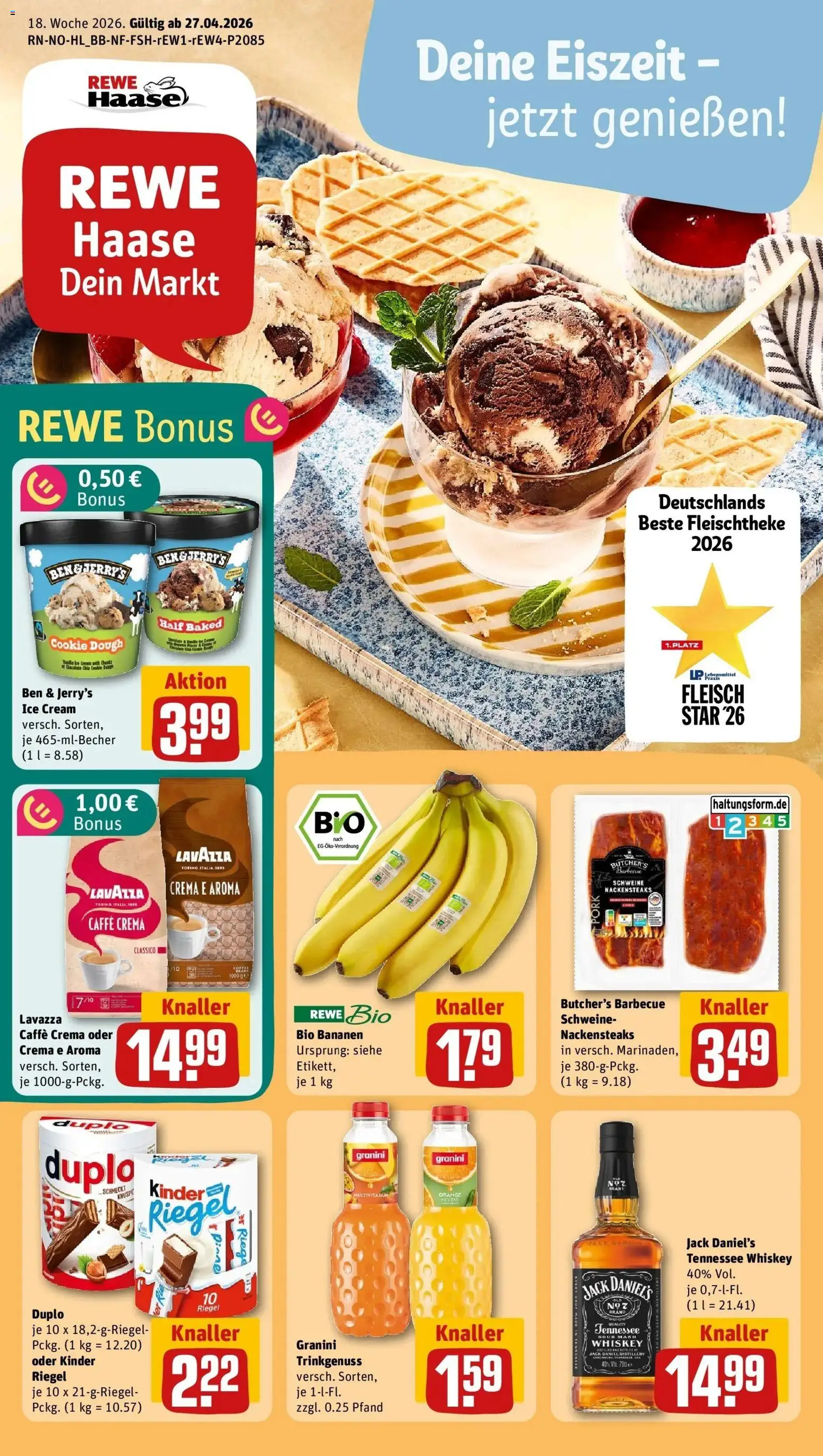 Vorschau von dem Prospekt des Geschäftes Rewe, gültig ab dem 27.04.2026