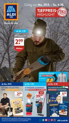 Vorschau von dem Prospekt des Geschäftes Aldi Süd, gültig ab dem 29.09.2025
