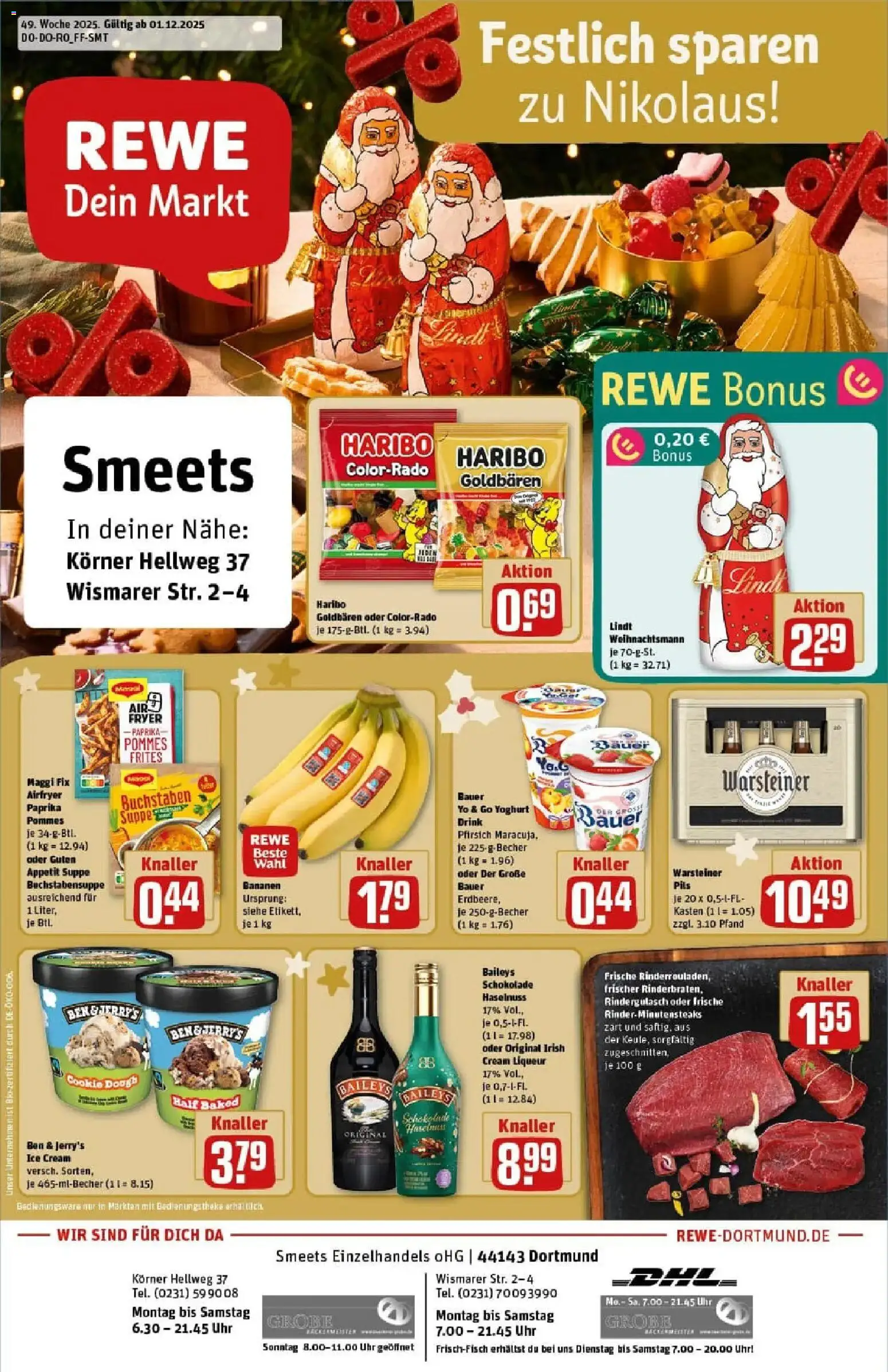 Vorschau von dem Prospekt des Geschäftes Rewe, gültig ab dem 01.12.2025