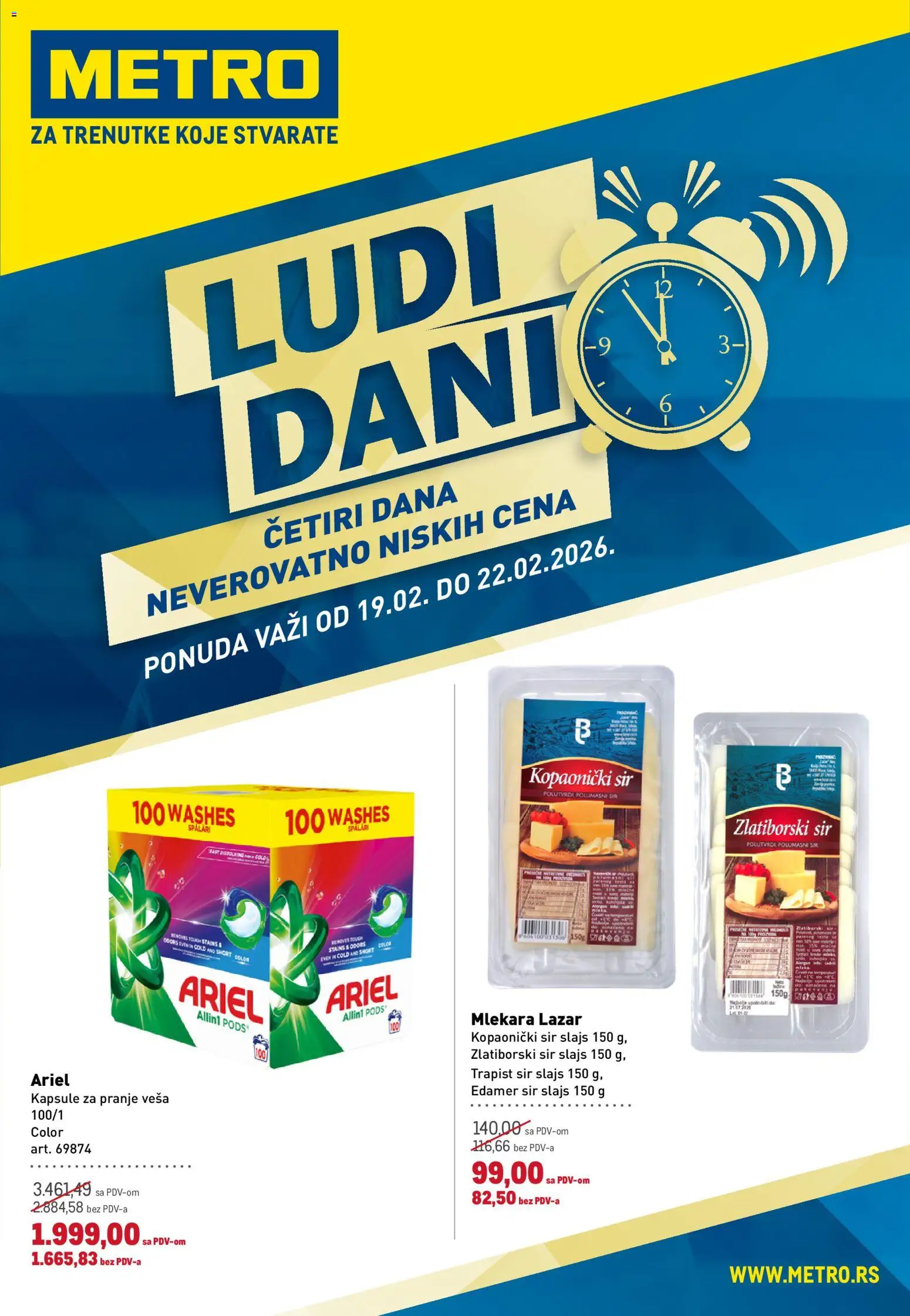 Pregled Metro kataloga - važi od 19.02.2026