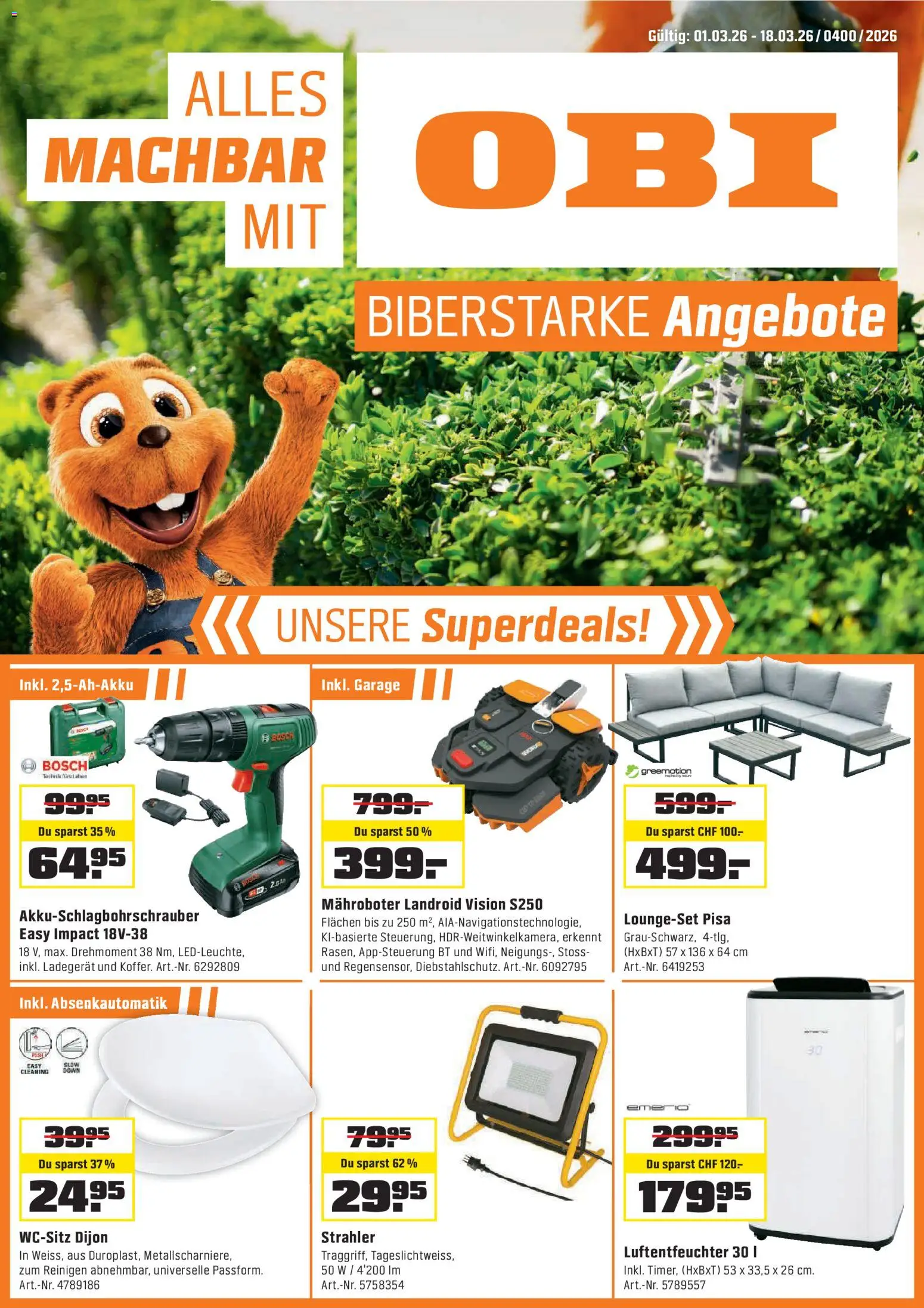 Vorschau des Merkblatts ALLES MACHBAR MIT OBI vom Shop OBI gültig von 28.02.2026 bis 18.03.2026