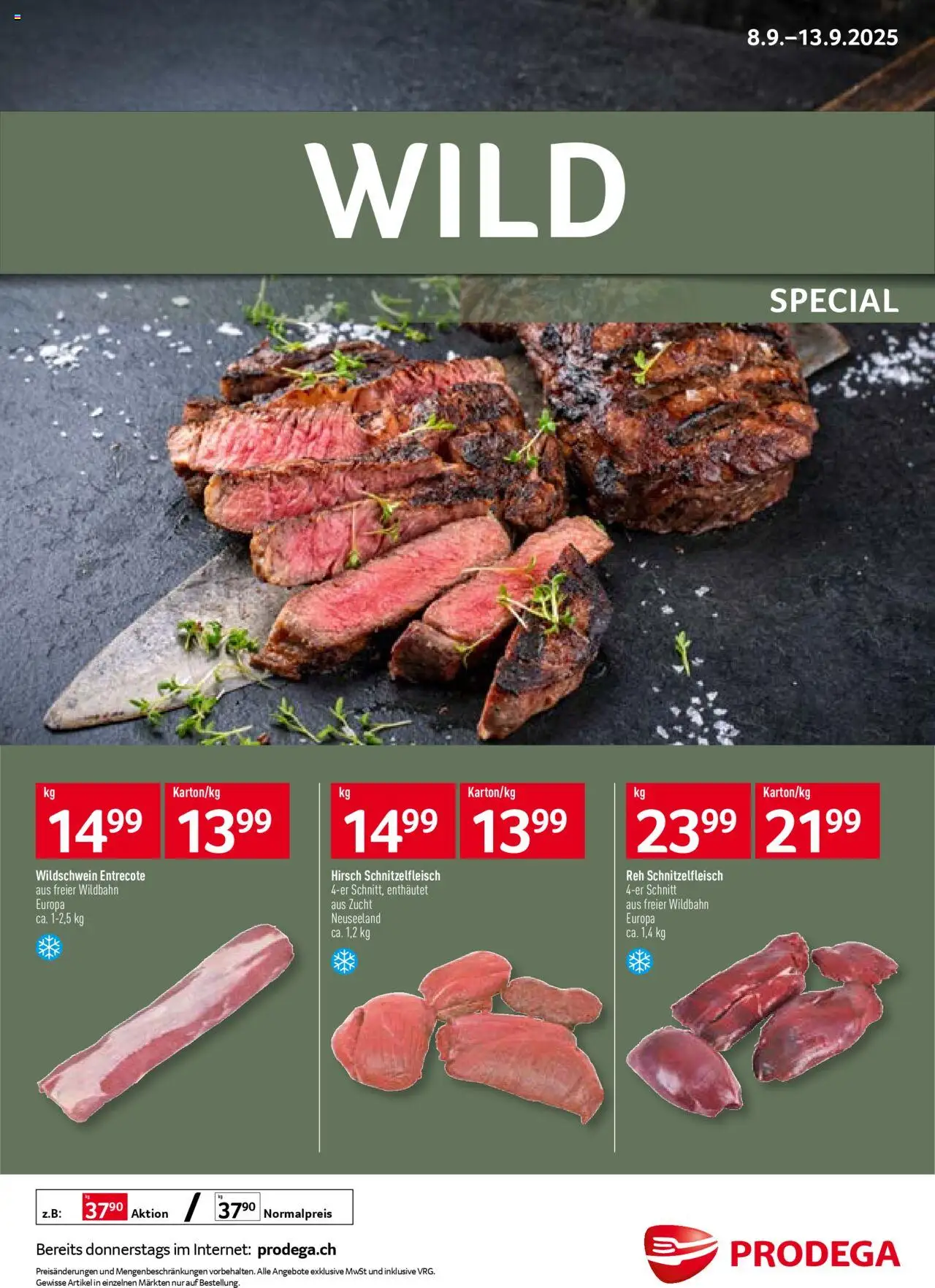 Prodega Aktionen Wild ab 08.09.2025 - Seitennummer 1