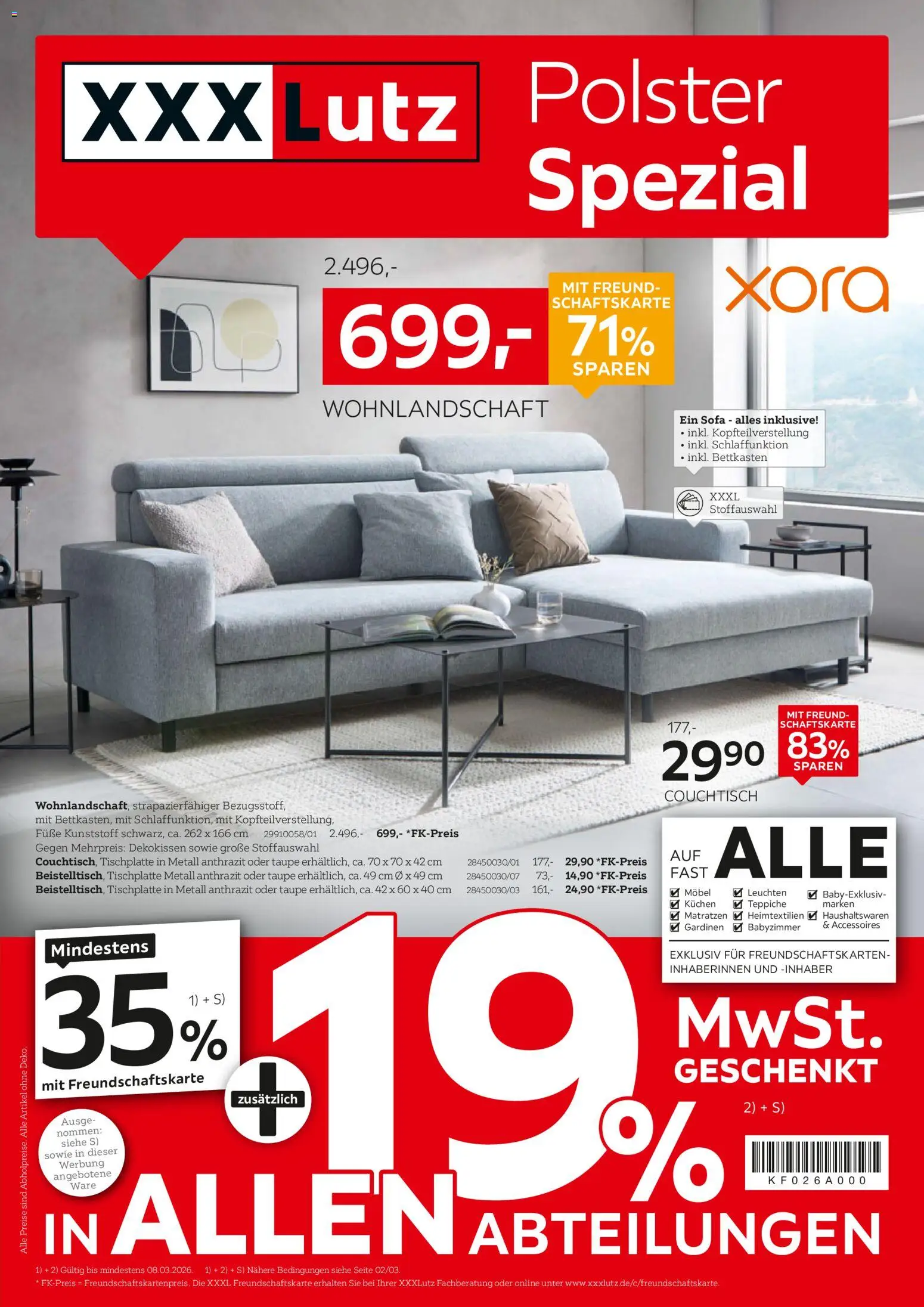 Vorschau von dem Prospekt des Geschäftes XXXL Lutz, gültig ab dem 22.02.2026