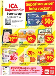 Förhandsgranska reklamblad Borensberg från butik ICA Supermarket gäller från 09/03/2026