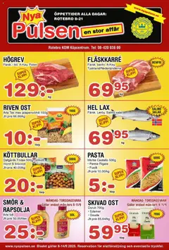 Förhandsgranska reklamblad Aktuella reklamblad Nya Pulsen från butik Nya Pulsen gäller från 08/09/2025