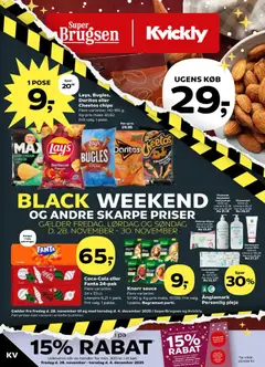 Eksempel på tilbudsavis Black Friday fra butik Kvickly gyldig fra 28/11/2025