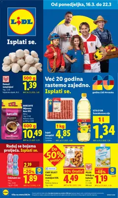 Pregled letka Lidl Katalog trgovine Lidl vrijedi od 16.03.2026