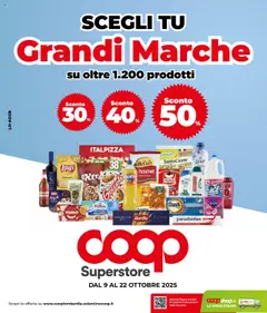 Anteprima dell'opuscolo Volantino Superstore Grandi marche - Milano dal negozio COOP valido da 09/10/2025